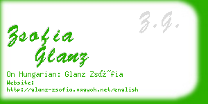 zsofia glanz business card